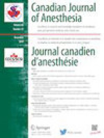 加拿大麻醉雜志-Journal Canadien D Anesthesie
